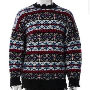 R13 Cashmere Striped Pullover